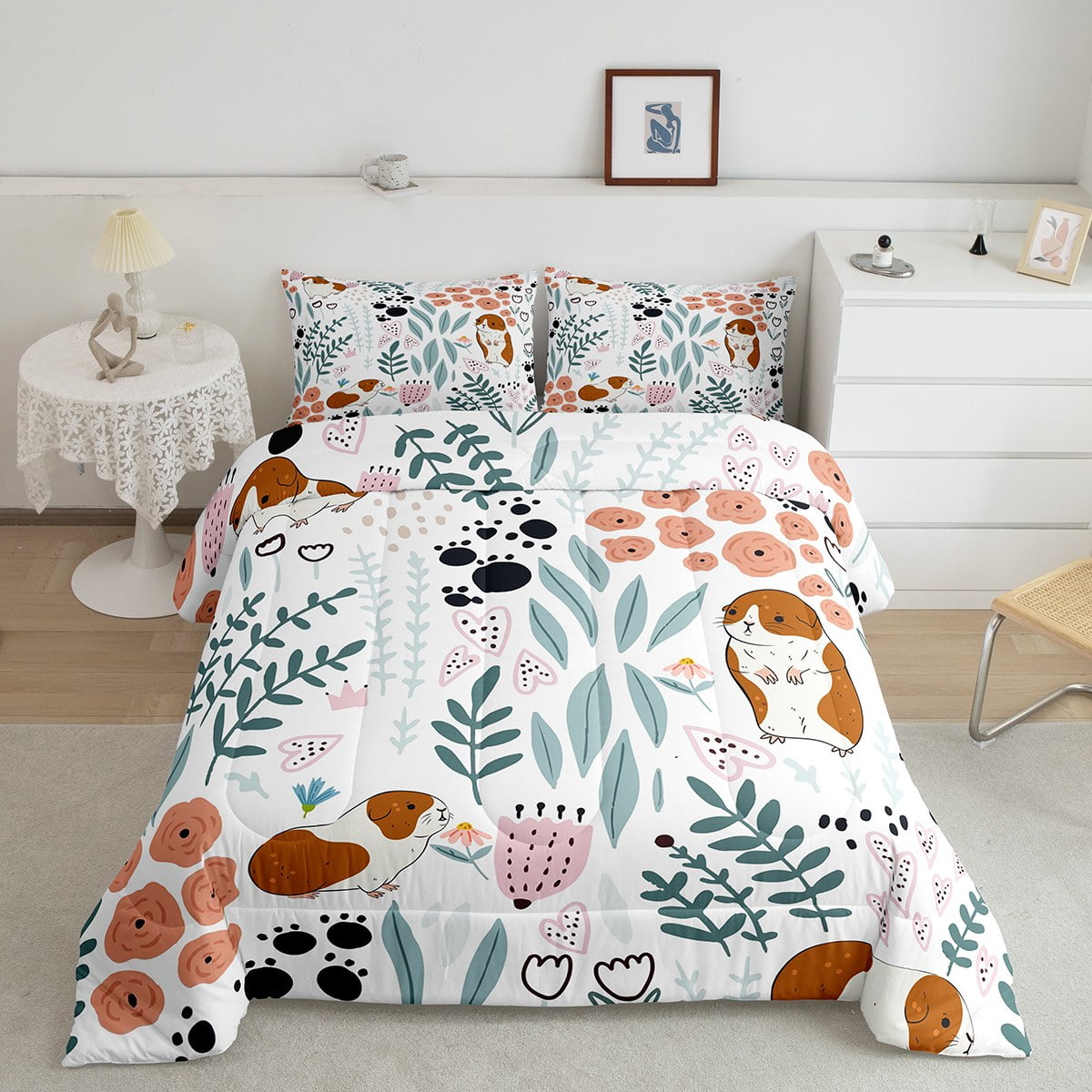 Guinea Pig Pattern Print Duvet Cover Bedding Set