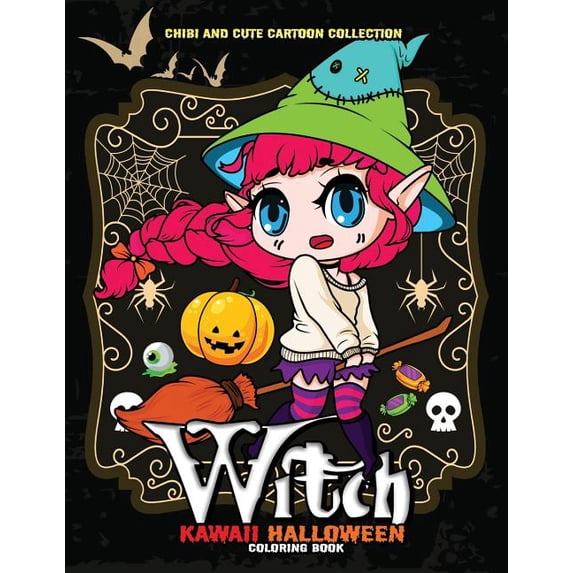 Kawaii Halloween Coloring Book: Fun and Beautiful Coloring Pages for Stress Relieving Design Paperback 1720246092 9781720246091 Rocket Publishing