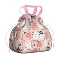 thumbnail image 1 of Kawaii Halloween Ghosts Pattern Drawstring Lunch Bag Women - Drawstring Lunch Bag Insulated for Work Office - Stain-Resistant Large Lunchbags for Women with Multi-Pockets, 1 of 6