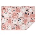 thumbnail image 1 of Pink Hued Cute Halloween Ghosts Pattern Rectangle Tablecloth 60"x84",Waterproof Polyester Rectangle Table Cloth, Wipeable Spillproof Polyester Tablecloth for Dining, Camping, Indoor and Outdoor, 1 of 5