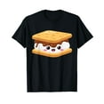thumbnail image 1 of Kawaii Halloween Group Costume Party S'mores Sandwich Small Black T-Shirt, 1 of 5