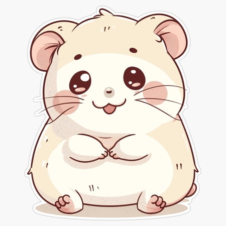 Kawaii Hamster Animal Sweet Japanese Bakery Style Character Sticker