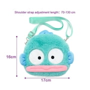 Kawaii Hangyodon Messenger Bag Cartoon Key Headphone Storage Bag Wallet Birthday Gifts