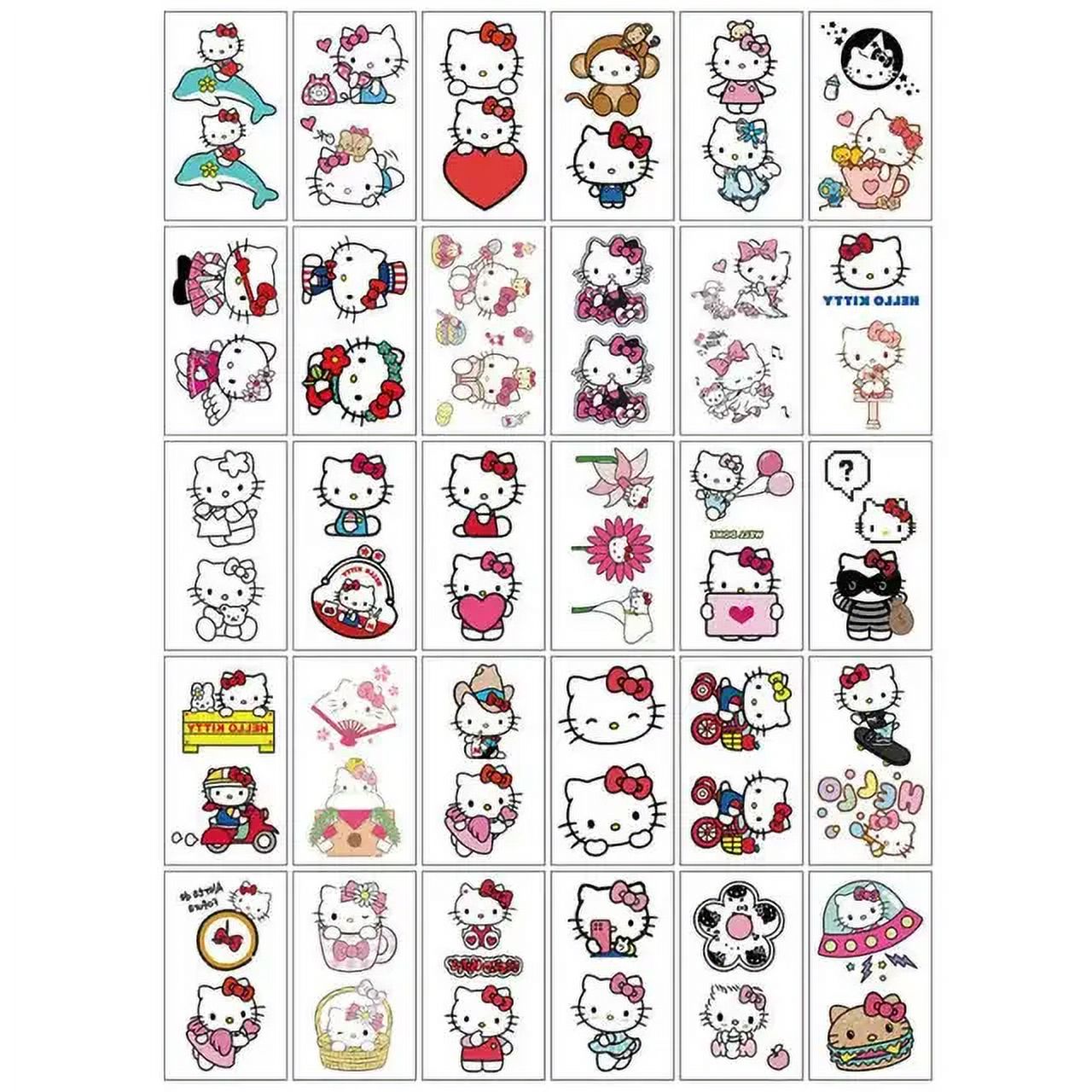Kawaii Hello Kitty 20/30Pcs Waterproof Temporary Tattoo Stickers Sanrio ...