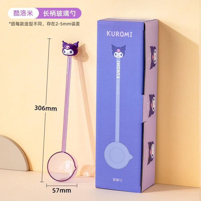 Kawaii Hello Kitty Anime Large Glass Soup Spoon High Temperature ...