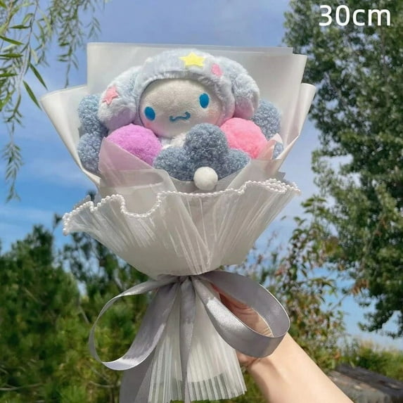Kawaii Hello Kitty Cat Plush Dolls Rose Soap Flowers Bouquet Christmas Valentine's Day Birthday Graduation Gifts