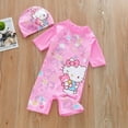 Kawaii Hello Kitty Kid One Piece Swimsuit Sanrio Kuromi 2024 New