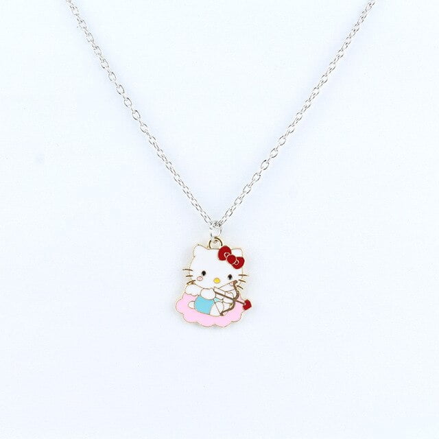 Kawaii Hello Kitty Necklace Y2k Anime Sanrio Cute Long Necklace Couple