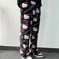 thumbnail image 1 of Kawaii Hello Kitty Pajama Pants Sanrio Anime Y2k Cartoon Coral Fleece Soft Trousers Women Home Trousers Christmas Festival Gifts, 1 of 25
