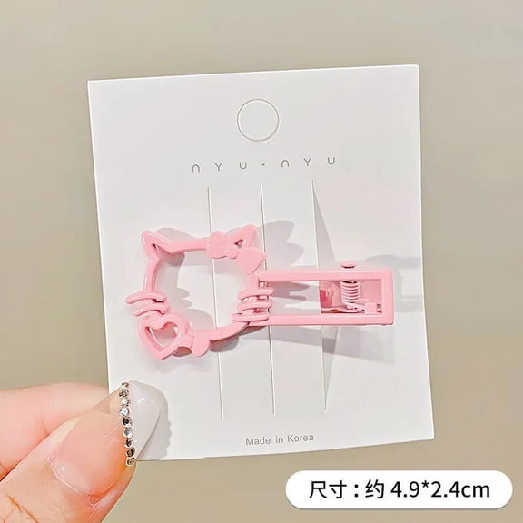 Kawaii Hello Kitty Pink Bb Clip Collection My Melody Cute Child Gilr Shape Hairpins Fashion Hair Accessories Gift for Kids