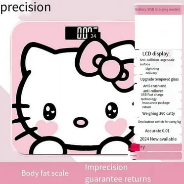 Kawaii Hello Kitty Smart Bluetooth Body Fat Scale Precise Electronic Scale Rechargeable Home Use Fitness Healthy Fat Scale