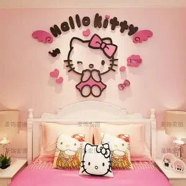 Kawaii Hello Kitty Wall Decoration Cute Creative Personality 3D Stereo