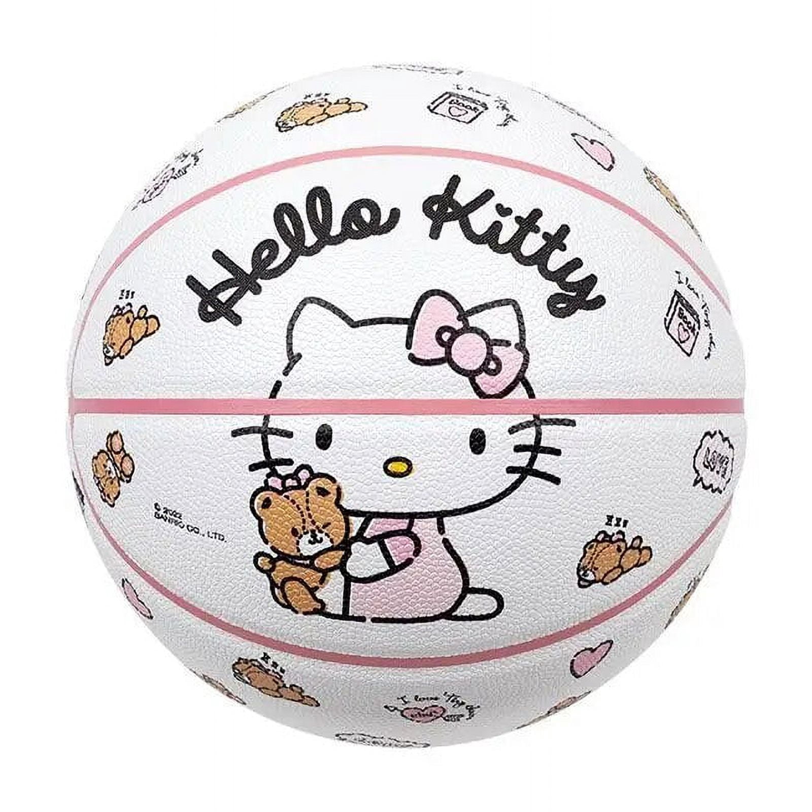 Kawaii Hello Kitty with Bear Basketball 7 Sanrioed Kt Cat Basketball Pu ...