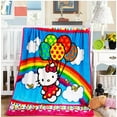thumbnail image 1 of Kawaii Hello Kittys Plush Blanket Household Bath Towel Sanrioed Soft Cartoon Absorbent Anime Flannel Pillowcase Room Decor Naps, 1 of 25