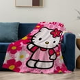 thumbnail image 1 of Kawaii Hello Kittys Plush Blanket Household Bath Towel Sanrioed Soft Cartoon Absorbent Anime Flannel Pillowcase Room Decor Naps, 1 of 25