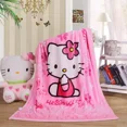 thumbnail image 1 of Kawaii Hello Kittys Plush Blanket Household Bath Towel Sanrioed Soft Cartoon Absorbent Anime Flannel Pillowcase Room Decor Naps, 1 of 25