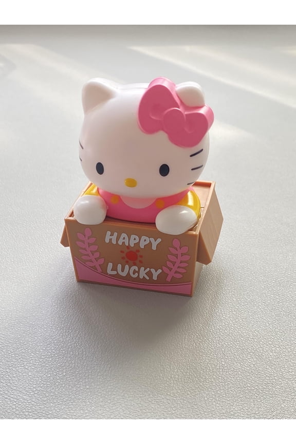 Kawaii HelloKitty Solar Shaking Head Doll Solar Swinging Kitty Car Interior Ornaments Cute Girl Y2K Car Decoration