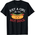thumbnail image 1 of Kawaii Hotdog Lover Women Just A Girl Who Loves Hot Dogs T-Shirt, 1 of 3