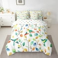 thumbnail image 1 of Kawaii Hummingbird Twin Comforter Set 7pcs for Girls Boys Chic Elegant Floral Bedding Comforter Sets, Woodland Animal Bed in a Bag Watercolor Leaves Bedding Set, Tropical Plant Bed Sheets Set, 1 of 5
