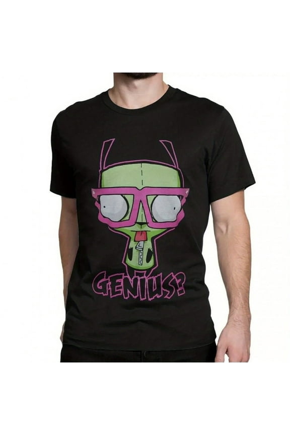 Invader Zim Graphic Tee - Soft Cotton, Crew Neck, Short Sleeve, Awesome Printed Design, Casual Wear for Men - Fun Pattern Clothing