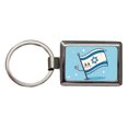 thumbnail image 1 of Kawaii Israel Flag Metal Rectangle Keychain, 1 of 7