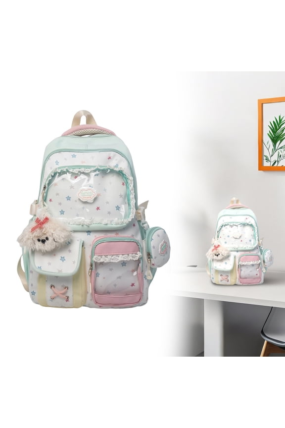 Kawaii Ita Backpack With Clear Display Window, Cute Aesthetic Japanese School Bag For Teens, Large Capacity Daypack For Travel And Commute