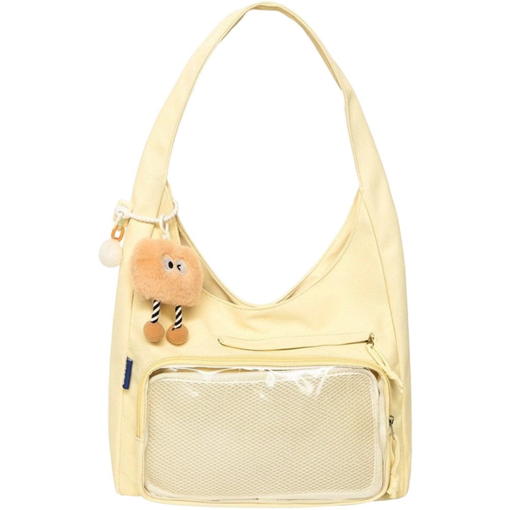 Kawaii Ita Bag Shoulder Bag for Women Large Capacity Tote Bag Clear Window Anime Pin Display Messenger Bag Handbags Purse