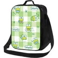 Kawaii Keroppi Lunch Bag Cute Anime Frog Insulated Lunch Box Portable