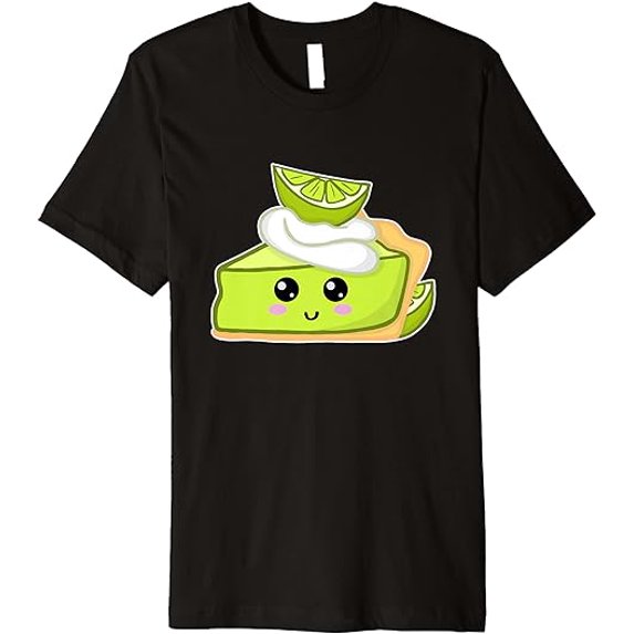 Kawaii Key Lime Pie Florida Bakery Cake Lover Premium T-Shirt