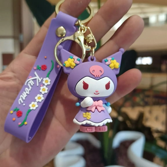 Kawaii Keychain Sanrio Kuromi Cinnamoroll Cute Cartoon Anime Students School  Handbag Pendants Accessories Toys Girls Gifts