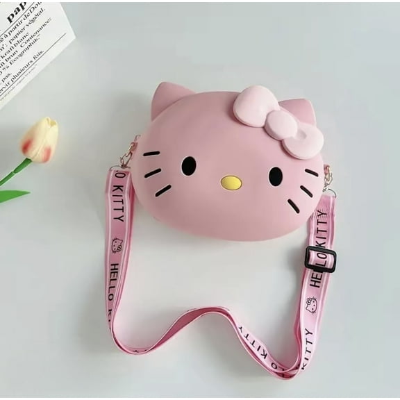 Hello Kitty Crossbody Bag For Women Kawaii Anime Purse with Adjustable Strap