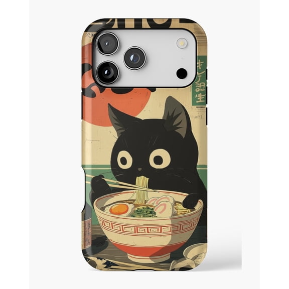 Kawaii Kuro Neko Ramen Run H020 Premium Durable Case for iPhone 17 16 15 14 13 12 11 Pro Max – Unisex Style
