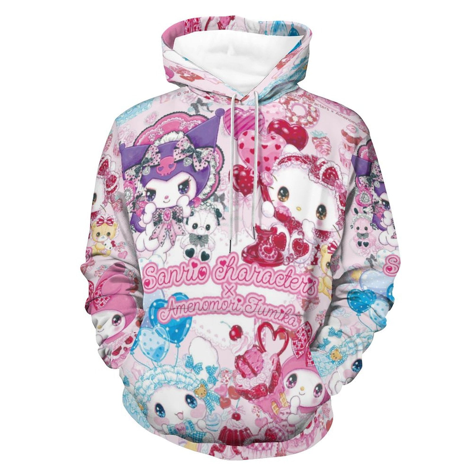Sanrio Hello Kitty Zip Up Hoodie Women Y2k Clothing Kawaii