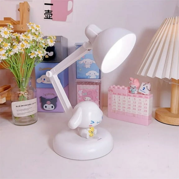 Kawaii Kuromi My Melody Hello Kitty Folding Eye Protection Table Lamp Anime Sanrio Girly Heart Cute Bedroom Bedside Night Light