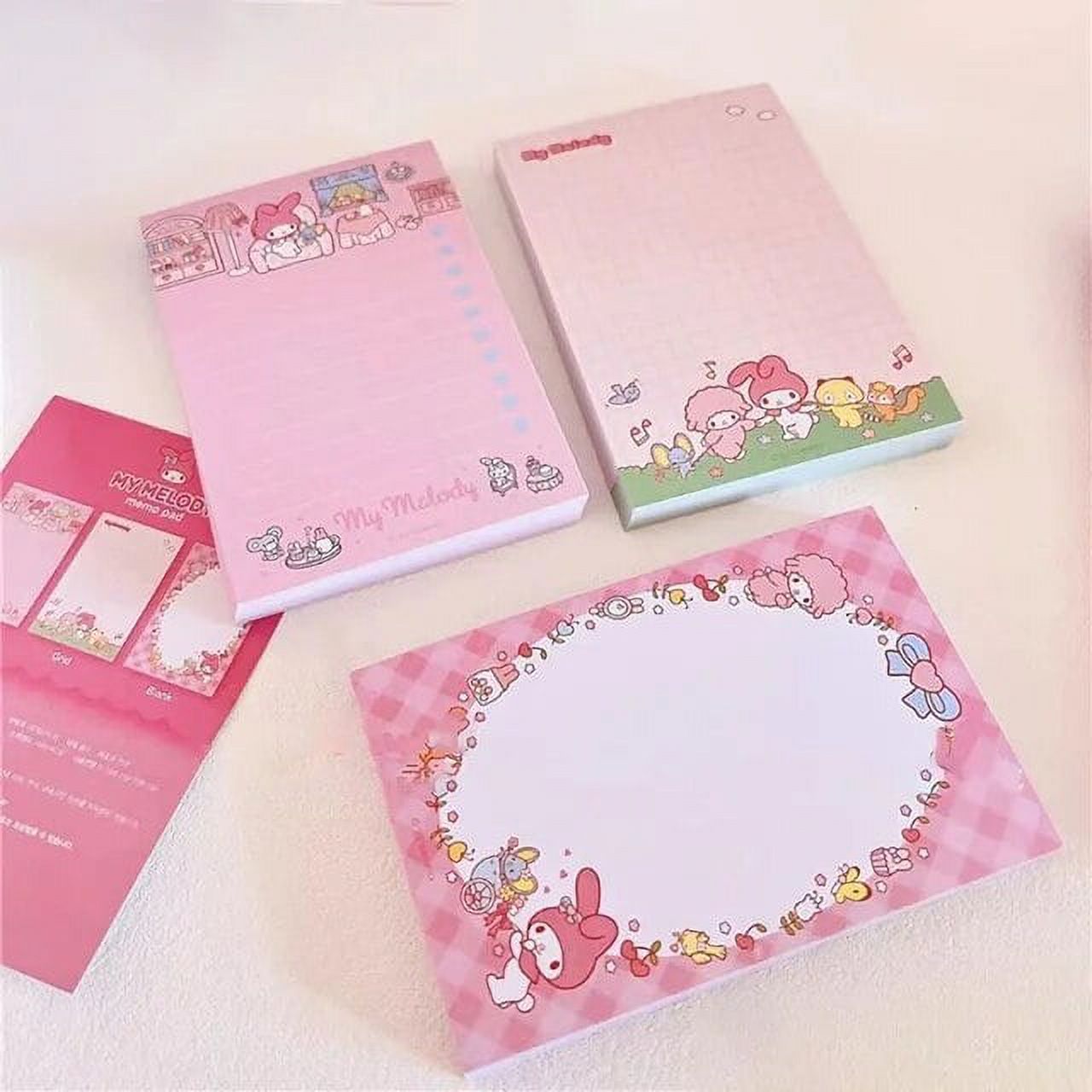 Kawaii Kuromi Mymelody Cinnamoroll Anime Sanrioed Message Book Cartoon