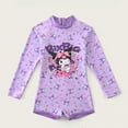 Kawaii Kuromi Printing One Piece Swimwear Sanrio Anime 2024 New Summer