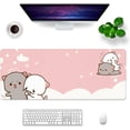 thumbnail image 1 of Kawaii Large Mouse Pad Pink Gaming Mouse Pad Cat XL Cute Desk Mat 31.5x11.8 inch Large Mouse Pad for Desk (Kawaii Cat-1), 1 of 6