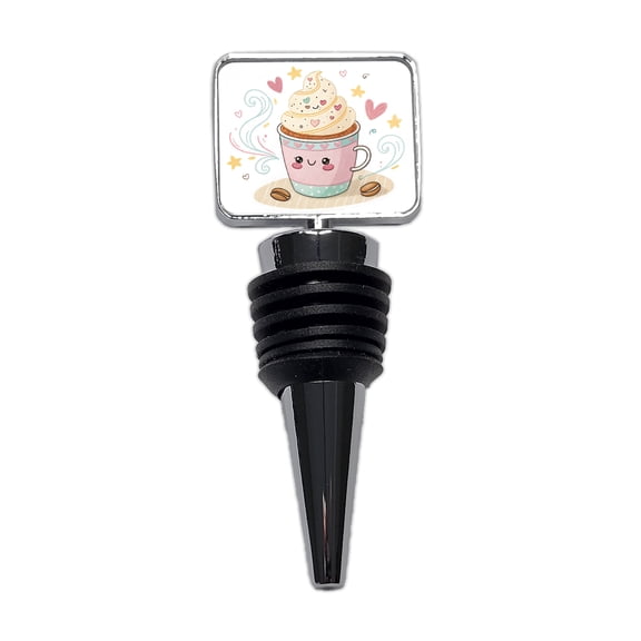Kawaii Latte Coffee Wine Bottle Stopper Cap Plug