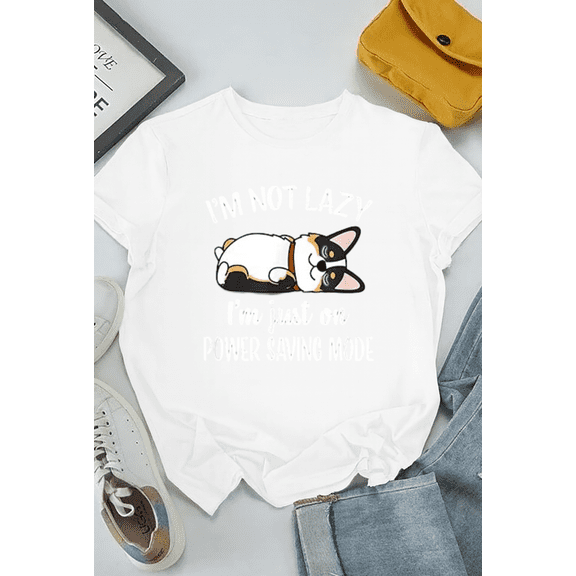 Kawaii Lazy Corgi Nap Power Saving Mode Funny Dog Lover Unisex T-Shirt, up to Size 5XL