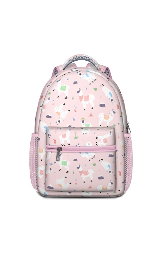 Kawaii Llama Face Backpack for College Students - Durable & Ergonomic Bookbag with Waterproof Exterior