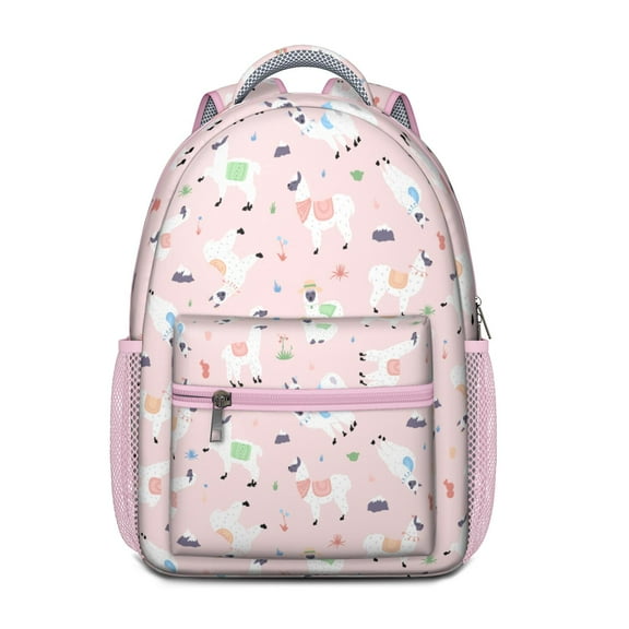 Kawaii Llama Face Backpack for College Students - Durable & Ergonomic Bookbag with Waterproof Exterior