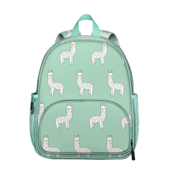 Kawaii Llama Face Student Backpack – Funny Cartoon Alpaca Pattern, Adorable and Lightweight for School and Travel