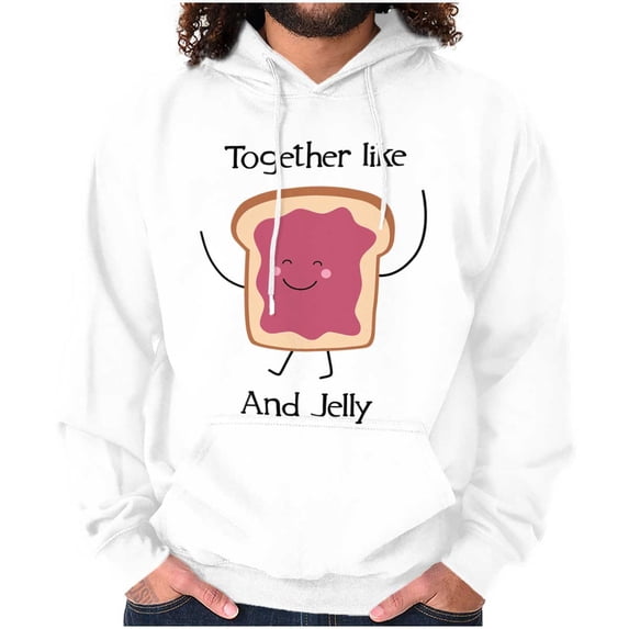 Kawaii Matching Couples Set PB and J Hoodie Sweatshirt Women Men Brisco Brands X