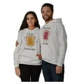 thumbnail image 1 of Kawaii Matching Couples Set PB and J Unisex Plus Fleece Graphic Hoodie Brisco Brands 2X, 1 of 5