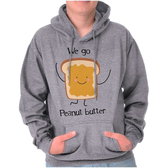 Kawaii Matching Couples Set PB and J Unisex Plus Fleece Graphic Hoodie Brisco Brands 2X