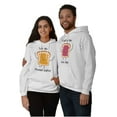 thumbnail image 1 of Kawaii Matching Couples Set PB and J Unisex Plus Fleece Graphic Hoodie Brisco Brands 4X, 1 of 6