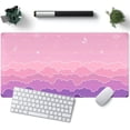 thumbnail image 1 of Kawaii Mouse Pad Desk Gaming Accessories Cute Clouds Xxl Mouse Pad Pink Anime Office Decor Desk Mousepad Large, 31.5x15.7in Extended Keyboard Mousepad For Desk Girl With Stitched Edges Non-Slip Rubber, 1 of 6