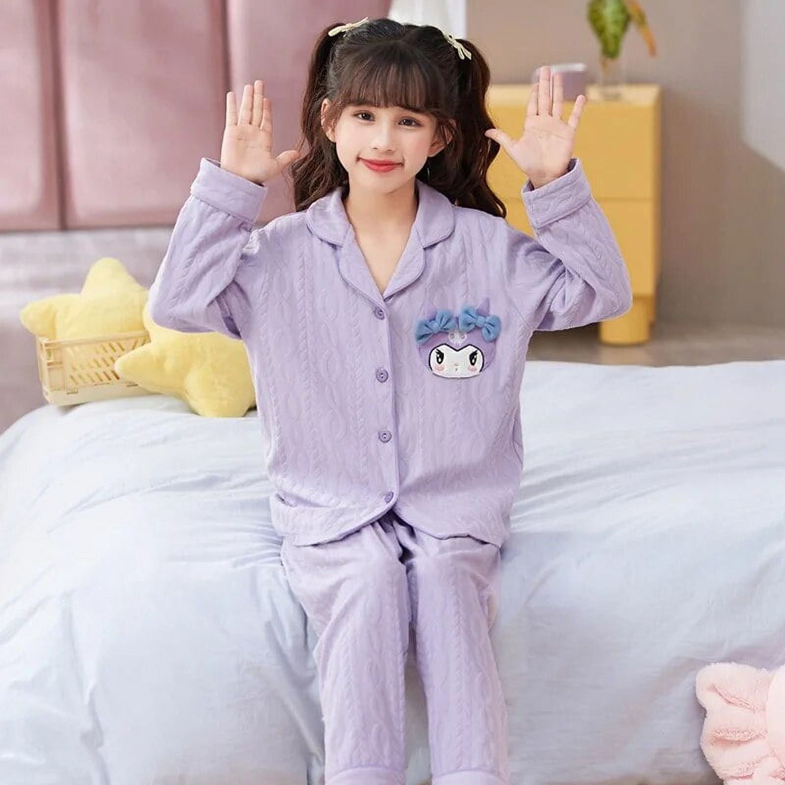 Kawaii My Melody Kuromi Hello Kitty Girls‘ Pure Cotton Long Sleeve ...