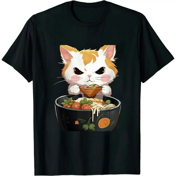 Kawaii Neko Ramen Cute Ramen Cat Japanese Noodle Funny Anime T-Shirt