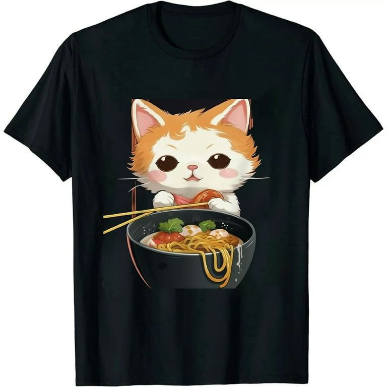Kawaii Neko Ramen Cute Ramen Cat Japanese Noodle Funny Anime T-Shirt Kawaii Neko Ramen Cute Ramen Cat Japanese Noodle Funny Anime T-Shirt